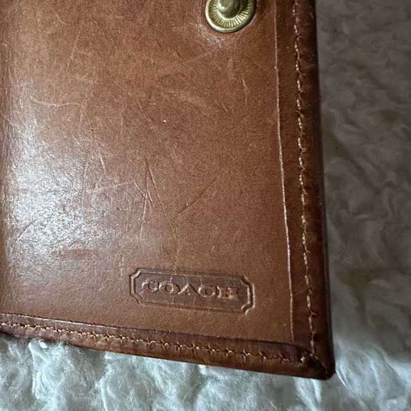 EXTREMELY RARE Coach Brown Leather Keyholder with Box - Picture 11 of 12